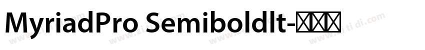 MyriadPro Semiboldlt字体转换